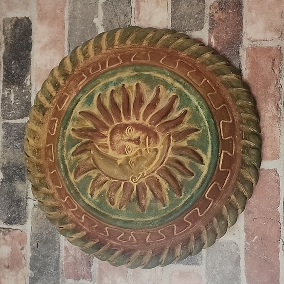 Mexican wall art Large 16 in SUN AND MOON bought in Saltillo, Mexico - Picture 2 of 5
